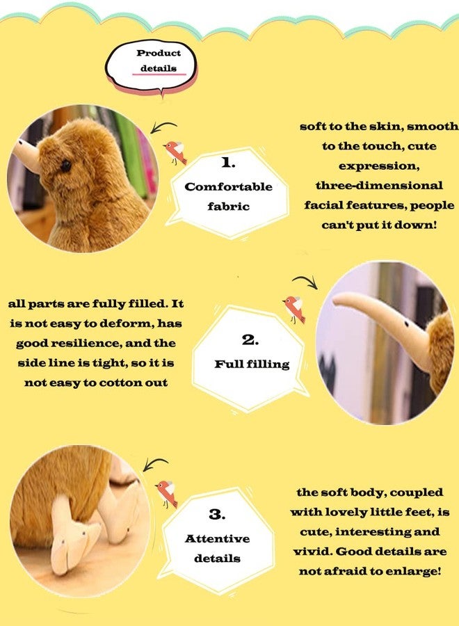 CHELEI2019 7.9" Kiwi Bird Stuffed Animal Plush Cute Hugging Pillow Soft Toy,Gifts for Kids - Image 4